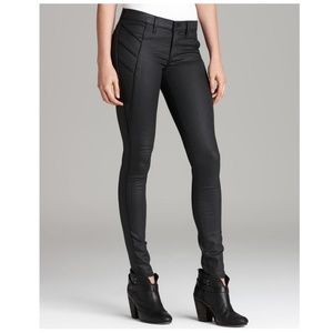 Rag & Bone Black Coated Shoreditch Jean Legging 26